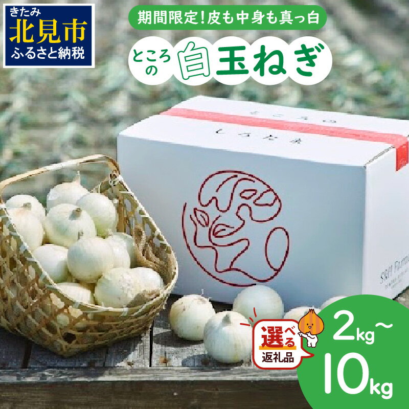 【ふるさと納税】【予約：2025年7月中旬から順次発送】ところの白玉ねぎ 2kg 3kg 5kg 10kg ( 玉ねぎ タマネギ 玉葱 野菜 白玉ねぎ 2キロ 3キロ 5キロ 10キロ 期間限定 辛みが少ない 生食 )