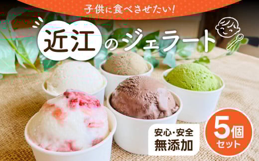 O-E07 近江のジェラート （５個セット） かなめカフェ 【 アイス アイスクリーム ジェラート 人気 滋賀 ランキング アイスキャンディー セット スイーツ お菓子 洋菓子 デザート デザートカップ デザート詰め合わせ デザートアイス 詰合せ 詰め合わせ 】