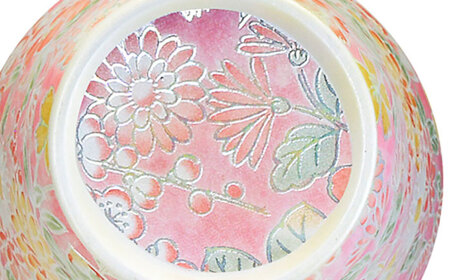 【美濃焼】光友禅 カップ ピンク【山勝美濃陶苑】カップ 花 和柄(HYC-3053A)[MEC045]