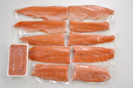 北海道 国産ドナルドサーモン(生食用) 中落ち付1800g 鮭 サーモン 人気サーモン サケ 国産サーモン 国産鮭 鮭 北海道サーモン