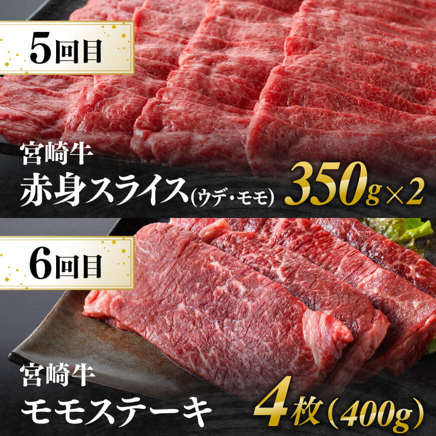 【12ヶ月定期便】宮崎牛定期便 【 肉 牛肉 国産 宮崎県産 宮崎牛 黒毛和牛 和牛 鶏肉 焼肉 しゃぶしゃぶ すきしゃぶ 焼しゃぶ 4等級 A4ランク 】
