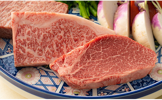 【寛閑観】近江牛豪華ステーキセット 580g（冷蔵）【FR24W】