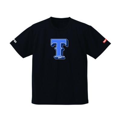 ふるさと納税 羽島市 JTTA公認　卓球ユニフォーム【男女兼用(ドライ):140サイズ】アルファベット　T　ブラック