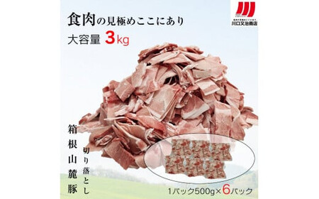 箱根山麓豚　モモ・ウデ切り落とし３K盛り(500ｇ×６パック)【 箱根山麓豚 切り落とし 神奈川県 小田原市  豚肉 豚肉 豚肉 豚肉 豚肉】