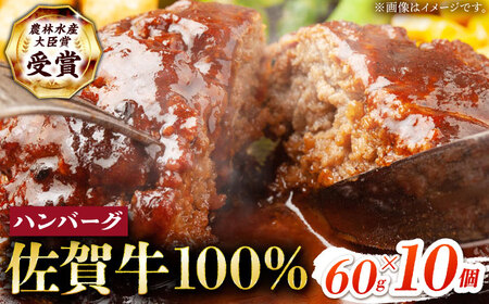 【農林水産大臣賞】佐賀牛 ハンバーグ 60g×10個 【田中畜産牛肉店】黒毛和牛 牛肉[HBH145]