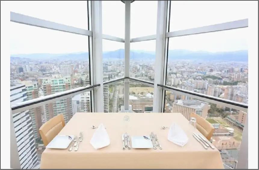 天空ランチコース（展望券込）１名分【福岡タワー内展望レストランにて優雅なひとときを】 | 福岡県 福岡市 福岡 九州 納税 返礼品 返礼 お礼の品 食事券 お食事券 チケット 券 ランチ コース料理 