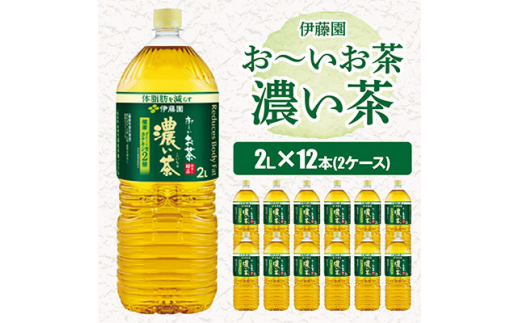 ＜毎月定期便＞伊藤園のお～いお茶 濃い茶2L×12本 全12回【4014156】