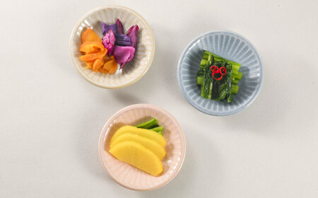 【美濃焼/みずなみ焼】 しのぎ プレートS 5色各1枚セット 瑞浪市 / 山喜製陶 食器 皿 小皿 取皿[AZCP100]