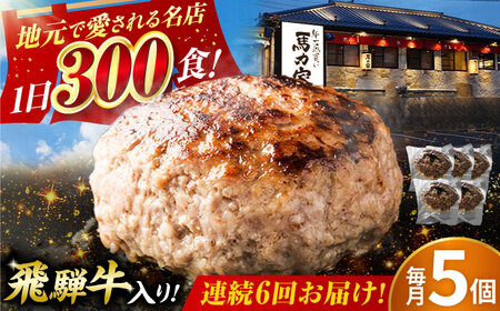 【6回定期便】馬力家特製 ハンバーグ 5個[AVBO067]ハンバーグ 定期便