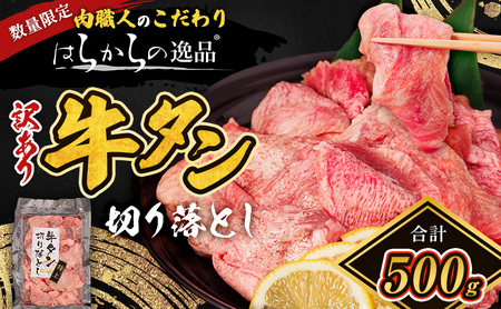 数量限定 訳あり 牛タン 上タン はらからの逸品 切り落とし 500g 牛たん 上たん 小分け 焼肉 スライス 牛 牛肉 肉 お肉 ぎゅうたん おつまみ バーベキュー BBQ 塩 はらから 不揃い 規格外