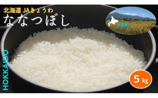 R7年産 JAきょうわ米 ななつぼし5kg 白米 お米 北海道 共和町