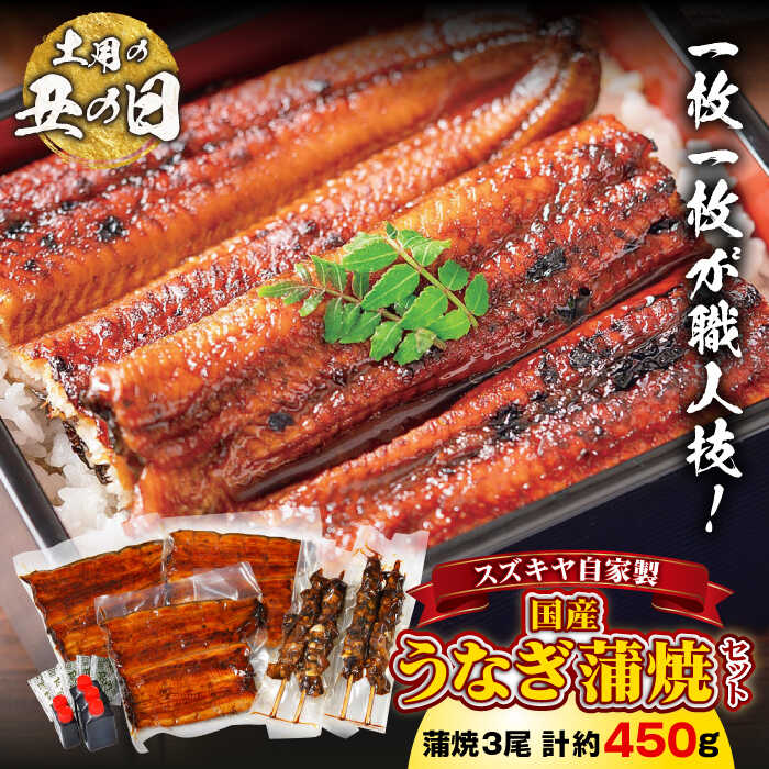 【ふるさと納税】【配送時期が選べる！】スズキヤ自家製国産うなぎ蒲焼セット ／国産 うなぎ 蒲焼き 国産うなぎ うなぎ蒲焼き 鰻 かば焼き うな重 国産 自家製 葉山 手焼き 肝串 タレ付き 山椒【(株)スズキヤ】[ASAK003]