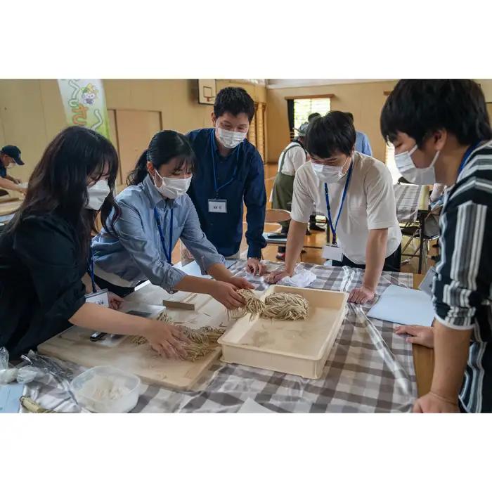 自然豊かな里山でつくる「そば打ち体験」 ／ 米川蕎麦 蕎麦うち チケット 山口県 No.169