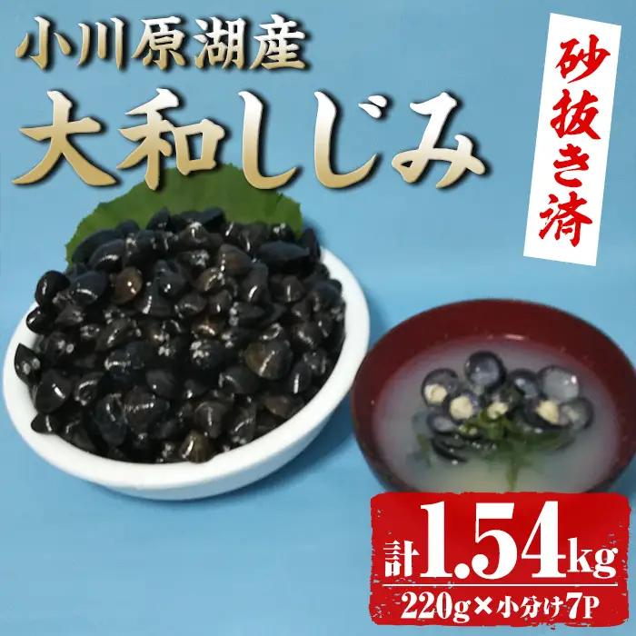 小川原湖産 大和しじみ (砂抜き済・冷凍) (220g×7袋) 小川原湖 しじみ 冷凍しじみ 砂抜き しじみ貝 国産 青森県産 しじみ汁 冷凍保存 冷凍食品 貝類 【湖屋】【ms07-01】