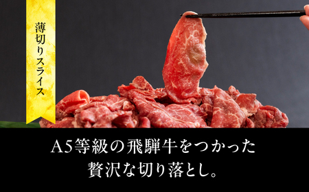 A5等級飛騨牛  切り落し 500g 簡易包装　切り落し