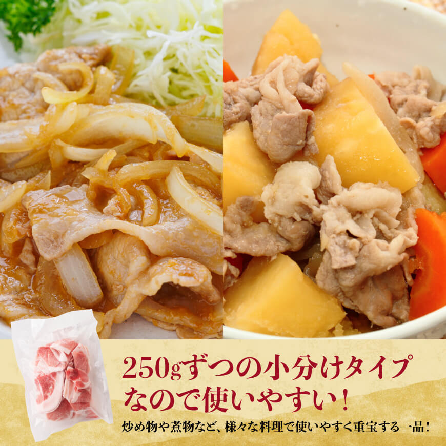 【12ヶ月定期便】宮崎県産豚肉　放牧豚パラパラ小間切れ1.25kg（250g×5袋）【 豚肉 豚 肉 小間切れ 細切れ 炒め物 】