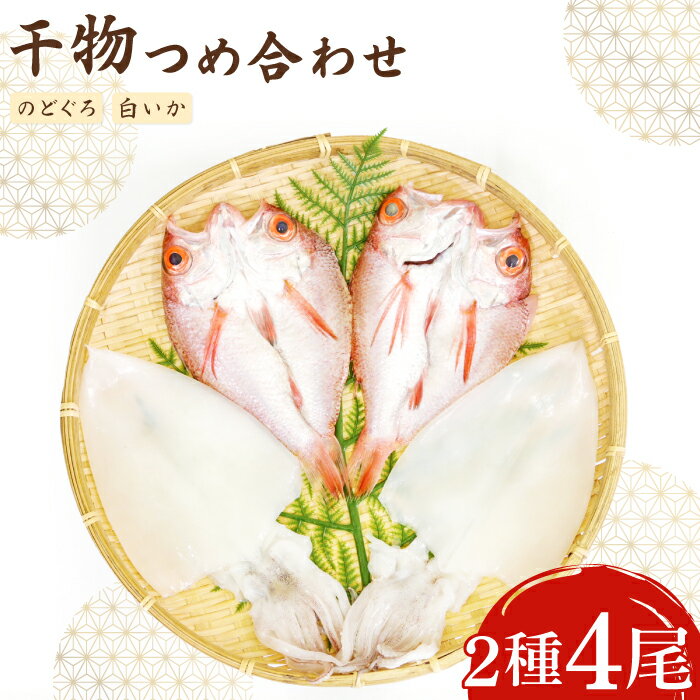 【ふるさと納税】 ノドグロ・白イカ一夜干セット のどぐろ干物 2尾 1尾あたり140〜160g 白イカ干物 2尾 1尾あたり140g前後 島根県産 大田市産 ノドグロ 白いか 干物 烏賊 のどぐろ のど黒 あかむつ アカムツ 高級魚 ケンサキイカ 真空パック 冷凍