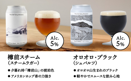 【白老町のクラフトビール】アート缶6種飲み比べ (各2本)計12本 《The Old Grey Brewery》