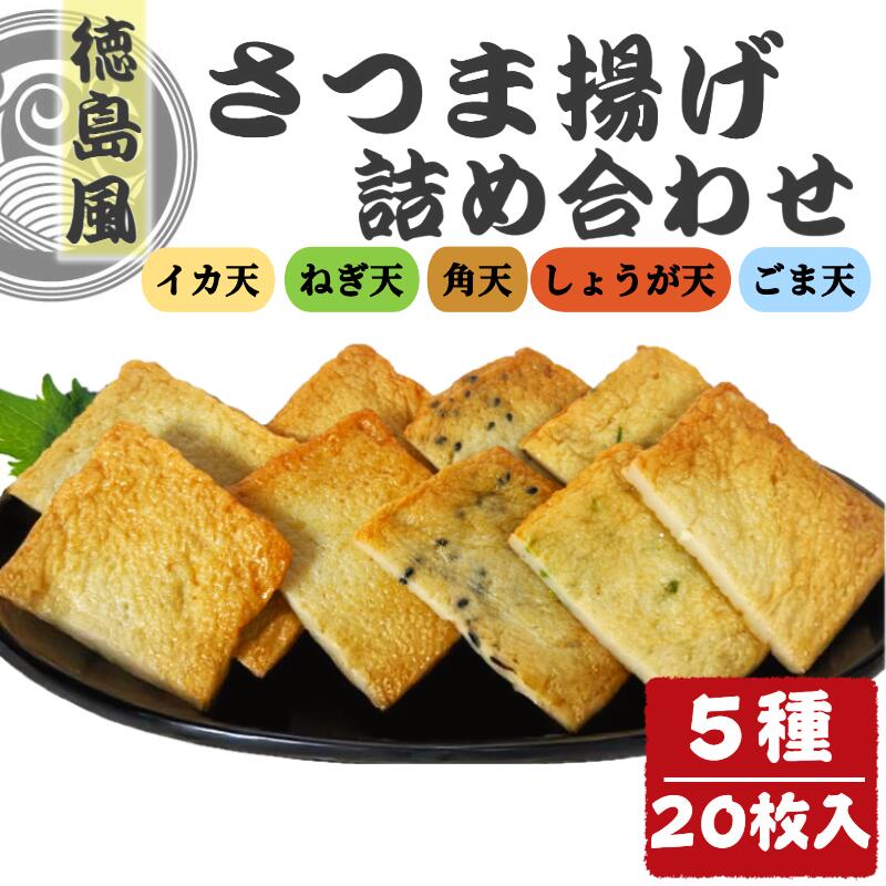 【ふるさと納税】 さつま揚げ 練り物 20枚 4枚 × 5種 セット さつまあげ 薩摩揚げ 角天 ごま天 ねぎ天 いか天 しょうが天 ごま ゴマ ねぎ ネギ いか イカ 魚 魚介 海鮮 魚介類 シーフード おかず おやつ 惣菜 酒 ビール 日本酒 おつまみ お歳暮 小分け 個包装 冷蔵 徳島県