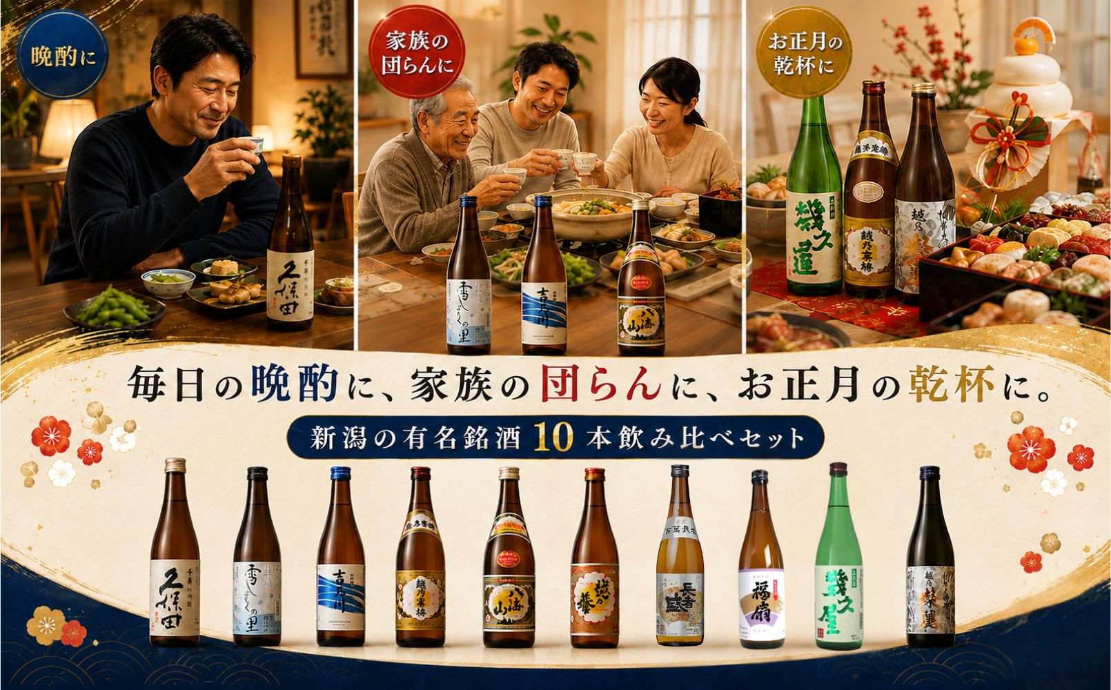 新潟有名酒と純米大吟醸入り！10種類飲み比べ720ml×10本