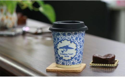 限定品！ 有田焼 coffeeタンブラー Creative Town Arita【Cafe de ARITA】カフェドアリタ 食器 うつわ 器 カップ コーヒーカップ タンブラー 珈琲タンブラー フリーカップ 蓋つきカップ コップ 蓋つきコップ ch001