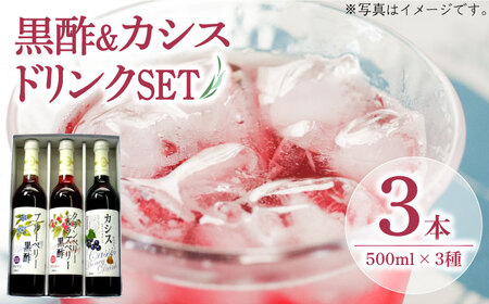 【お中元対象】ヘルシー ドリンク セット 500ml × 3種 （ カシス / ベリー / 黒酢 ）《豊前市》【ハウスボトラーズ】飲料 ドリンク [VAX002]