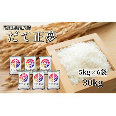 ふるさと納税 栗原市 【令和7年産】宮城栗原産 だて正夢 白米30kg (5kg×6袋)