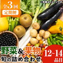 【ふるさと納税】《定期便・全3回》野菜と果物旬の詰め合わせ(12～14品目) 国産 九州産 鹿児島県産 野菜 やさい果物 くだもの フルーツ デザート 詰め合わせ お楽しみ セット 旬【鹿児島県経済農業協同組合連合会】