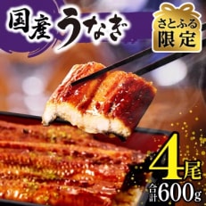 【さとふる限定】九州産　うなぎ蒲焼4尾(計600g)