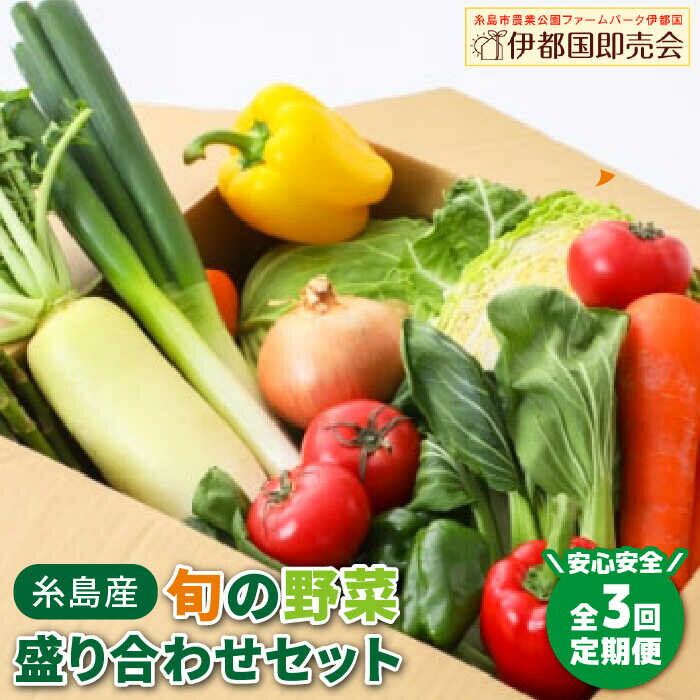 【ふるさと納税】【全3回定期便】福岡県糸島産 旬の野菜盛り合わせセット 糸島市 / ファームパーク伊都国 [AWC007] 43000円