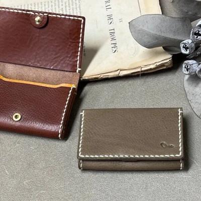ふるさと納税 宇部市 【革小物one】card case(オリーブ) |  | 01
