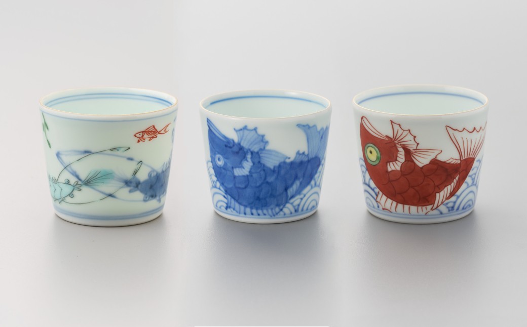 
                  【セット】有田焼　渓山窯　薄手ミニそば猪口(3個)Aセット
                