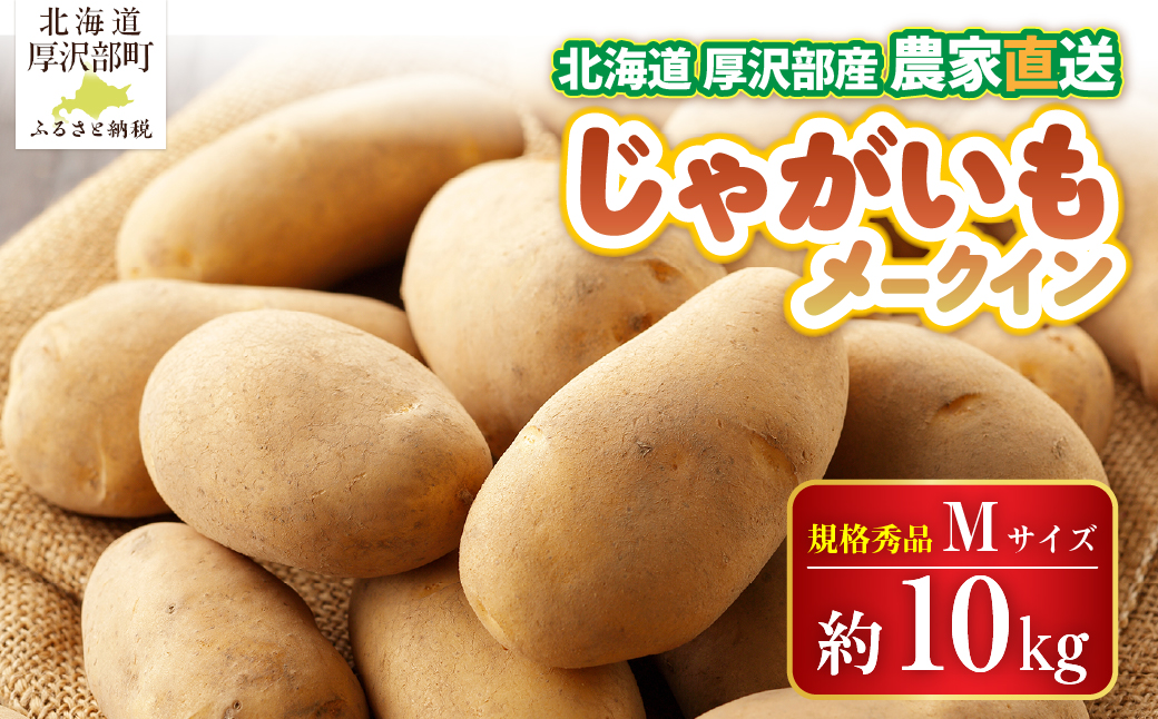 【2026年9月下旬より発送】北海道厚沢部町産 メークイン 約10kg【規格秀品Mサイズ】 ASO012