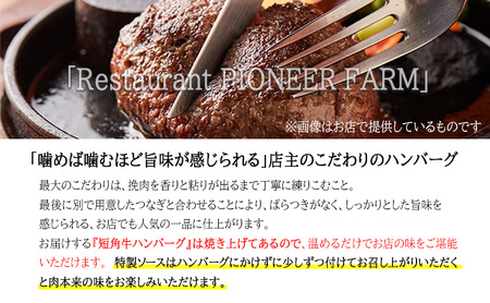 肉専門レストラン「パイオニアファーム」　短角牛焼き上げハンバーグ2個と短角牛挽肉カレー2食セット