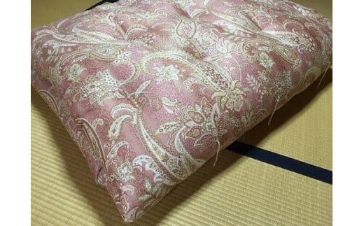 【抗菌・防ダニ】素朴なコットン敷布団/セミダブルロング・ピンク