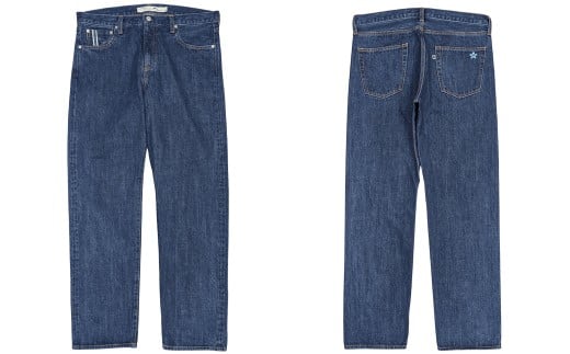【34インチ】【限定モデル】児島産 オリジナルセルビッチデニム使用 BLUESAKURA ストレートジーンズ/BLUE ジーンズ ズボン デニム デニムパンツ 岡山県 倉敷市