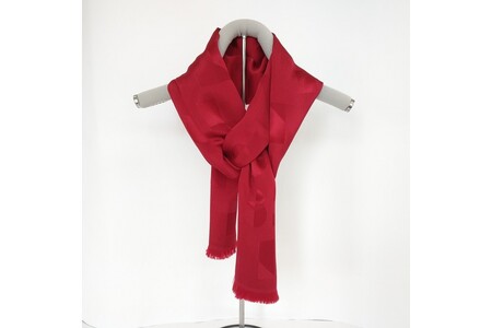丹後ちりめん シルク・ストール（ワインレッド）/還暦祝い用