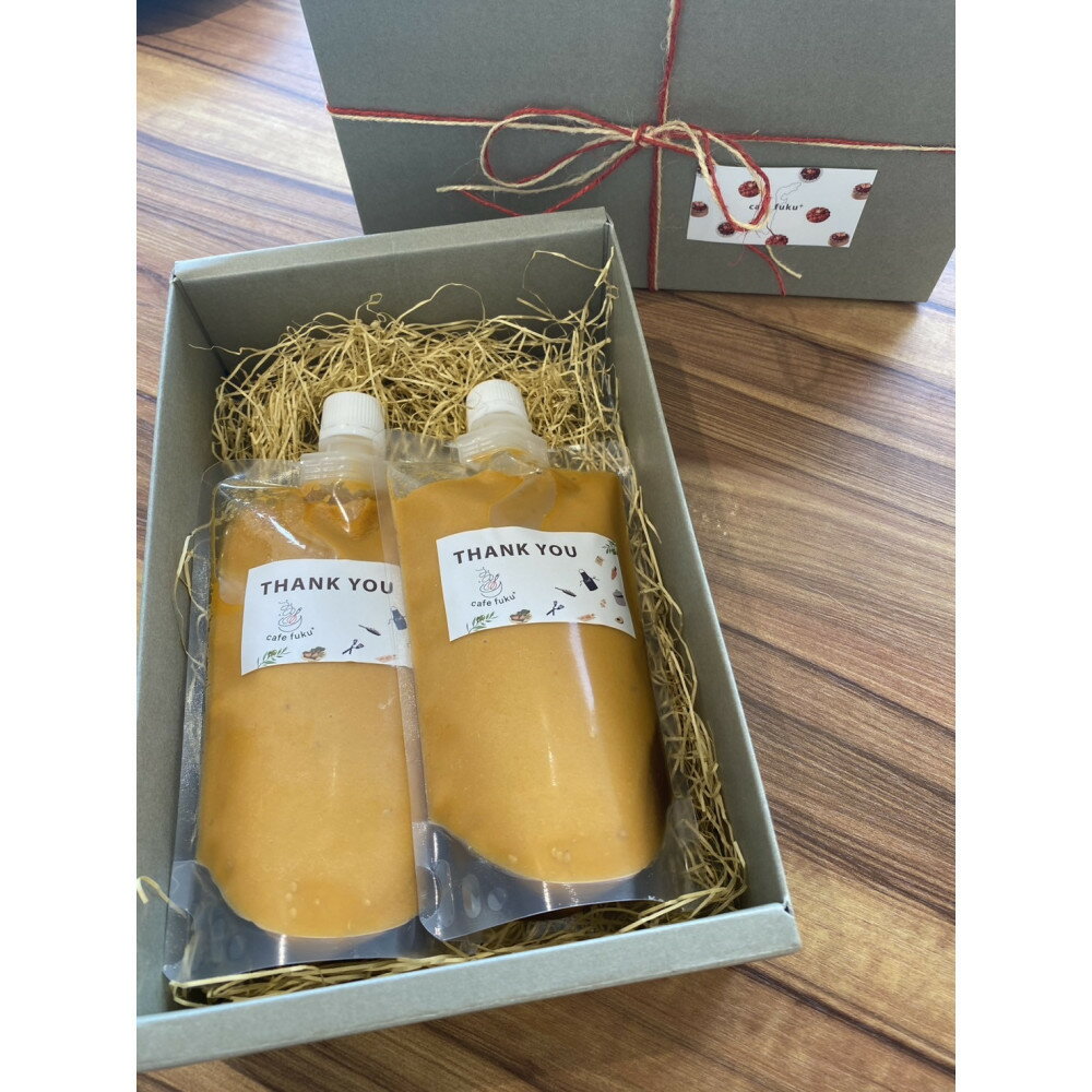 【ふるさと納税】「先行予約」黄金ドレッシング（2本セット）【Cafe fuku＋】（着日指定必須） | 調味料 油 たれ ドレッシング 酢 食品 加工食品 サラダ 和風 洋風 ヘルシー 手作り セット プレミアム 無添加 フレッシュ 健康 食卓 人気 おすすめ 送料無料