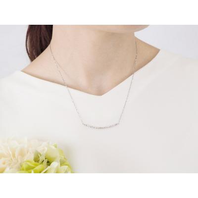 ふるさと納税 甲府市 Pt900 0.50ct　バゲット&ラウンドダイヤモンドラインネックレス　P2428 |  | 03