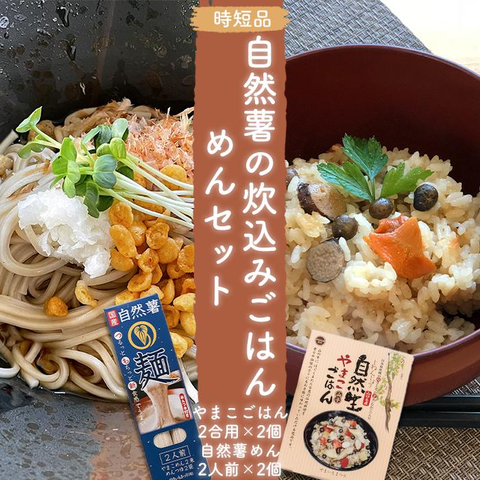 【ふるさと納税】【時短品】自然薯の炊込みごはん・めんセット
