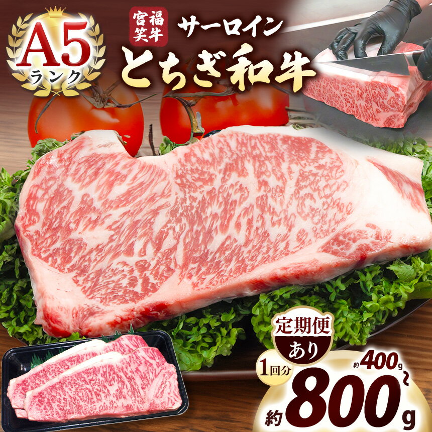 【ふるさと納税】 数量 限定 定期便 宮福笑牛 A5 サーロインステーキ | 400g 600g 800g｜定期便 3回 6回 12回 | 栃木県産 国産牛 国産 ブランド牛 サシ 霜降り 甘い ステーキ すき焼き しゃぶしゃぶ 焼肉 切落し 上品 アレンジ 美味しい 栃木県共有返礼品 栃木県 矢板市