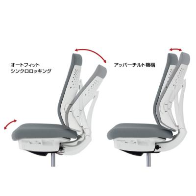 ふるさと納税 宮田村 コクヨチェアー　ウィザード4(ソフトグレー・本体白)/可動肘・アディショナルバック・フローリング用 |  | 01