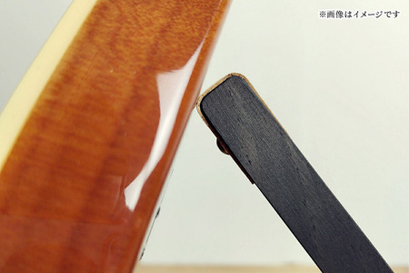 ギタースタンド 1本掛 エレキギターオフセットボディ用 【本体：ブラウン】