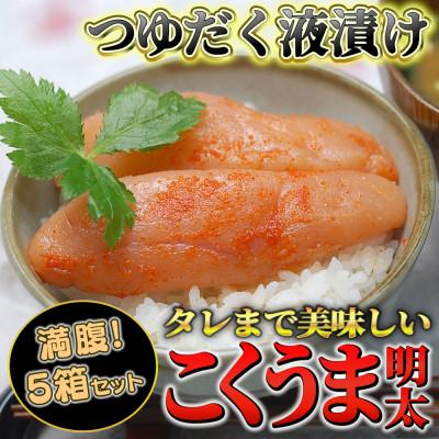 ふるさと納税 中間市 【量産できない味わい】こくうま液漬け博多辛子明太子140g×5箱セット