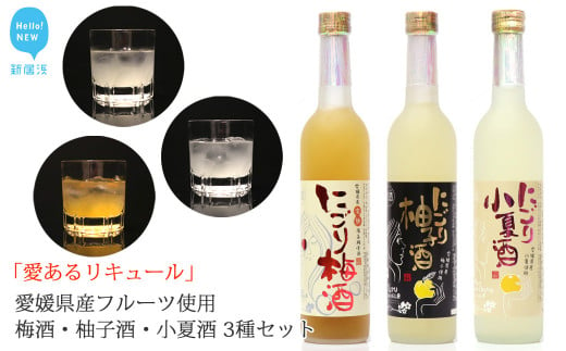 
【お中元専用】「愛あるリキュール」500ml×3種セット にごり梅酒・にごり柚子酒・にごり小夏酒 愛媛県産フルーツ使用 【愛媛 近藤酒造】 ギフト・プレゼントに最適
