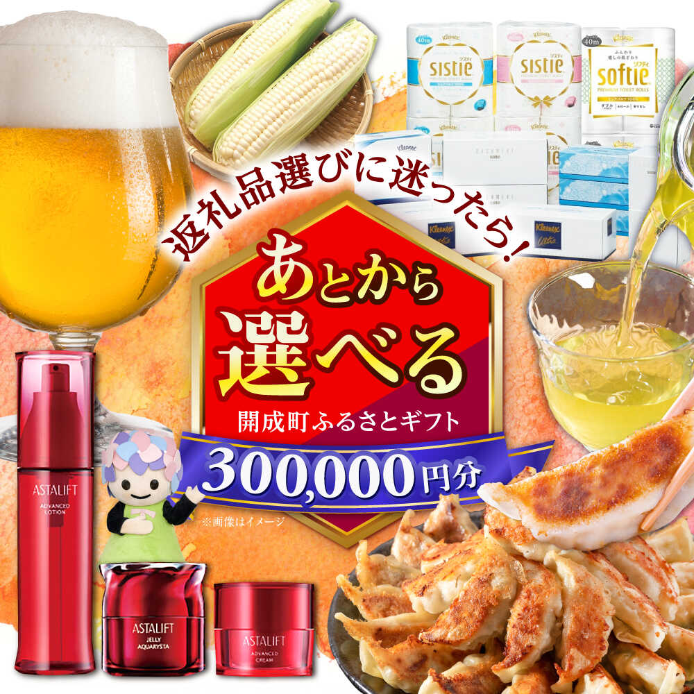【ふるさと納税】【あとから選べる】開成町ふるさとギフト 30万円分 あとから寄附 選べる寄附 ティッシュ トイレットペーパー 化粧品 餃子 体験 お茶 日本酒 定期便 神奈川 開成町[BDZZ009]