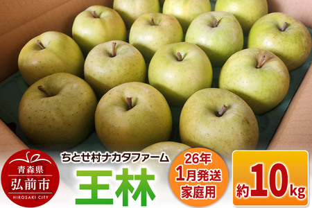【寄附金額見直しました】【27年1月発送】りんご 王林【訳あり】家庭用 約10kg