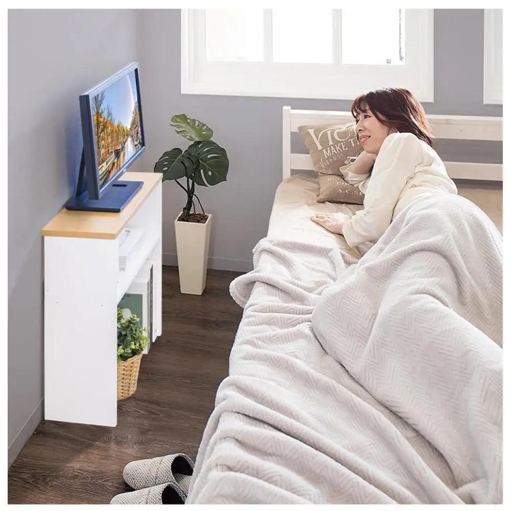 テレビ台 W55 ナチュラル×ホワイト 幅55cm×奥行き19cm×高さ56cm 寝室テレビ台 17インチ 24インチ 薄型 日本製 テレビボード コンパクト 省スペース 小さめ 狭い スリム 国産 