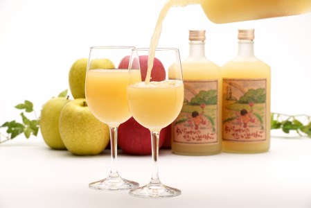 ちいちゃんの想い出りんご6本入り (果汁100% りんごジュース 720ml×6本瓶入り)｜青森産 津軽 つがる リンゴ 飲料 瓶ジュース [0357]