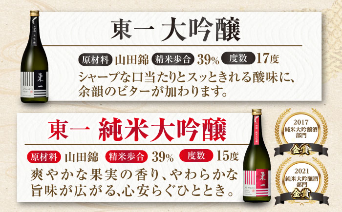 東一 厳選飲み比べセット 720ml×4本 / 日本酒 / 佐賀県 / 有限会社嬉野酒店 [41AIAA015]